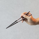 [Chopsticks and Chopstick Rest]  HASHIKURA SEASON01 Octagonal Wenge Pink (8.85inch) with Ceramic chopstick rest | MATSUKAN | Wakasa Lacquered Chopsticks