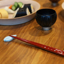[Chopsticks and Chopstick Rest] SHELL PEONY a Pair of Mother of pearl decorated Chopsticks with light blue shell shaped Chopstick rests | Wakasa Lacquered Chopsticks| MATSUKAN