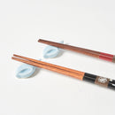 [Chopsticks and Chopstick Rest] SHELLED SHIORI a Pair of Mother of pearl decorated Chopsticks with light blue shell shaped Chopstick rests | Wakasa Lacquered Chopsticks| MATSUKAN