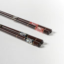 [Chopsticks and Chopstick Rest] RADEN CHECKERED a Pair of Mother of pearl decorated Chopsticks with light blue shell shaped Chopstick rests | Wakasa Lacquered Chopsticks| MATSUKAN