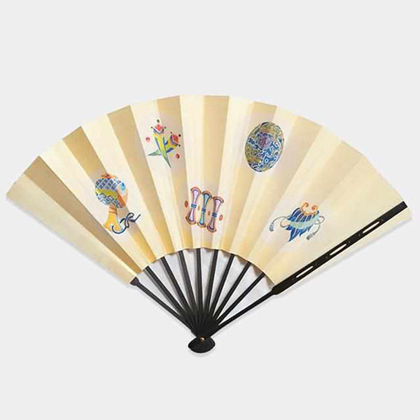 [Hand Fan] Decorative Fan ITOME YUZEN SET Round | Edo Folding Fans