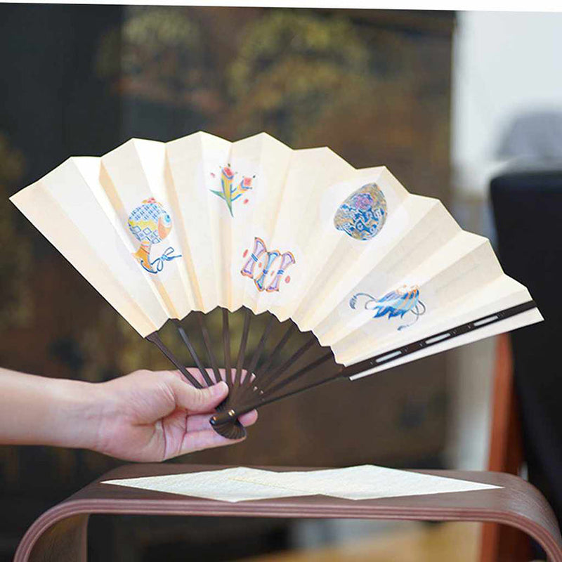 [Hand Fan] Decorative Fan ITOME YUZEN SET Round | Edo Folding Fans