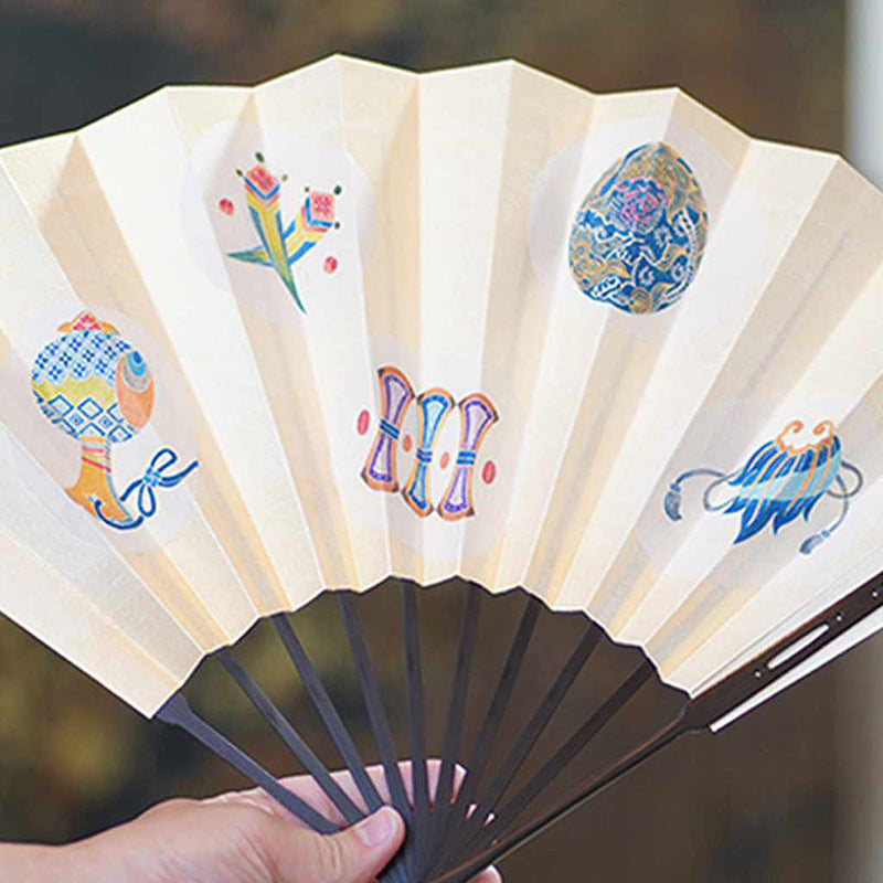 [Hand Fan] Decorative Fan ITOME YUZEN SET Round | Edo Folding Fans