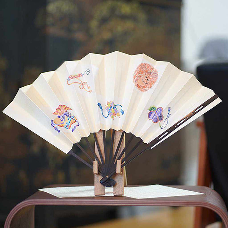 [Hand Fan] Decorative Fan ITOME YUZEN SET Squares | Edo Folding Fans