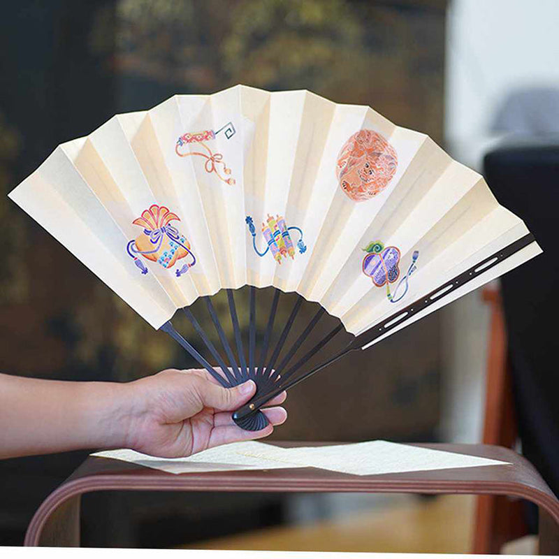 [Hand Fan] Decorative Fan ITOME YUZEN SET Squares | Edo Folding Fans