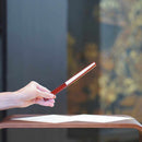 [Hand Fan] ZODIAC FOLDING FAN USHI(Ox) Black Painted TENKUFor Ladies | Edo Folding Fans