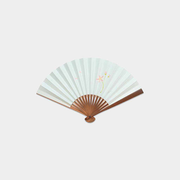 [Hand Fan] CHERRY BLOSSOM Blue Karaki Bamboo For Ladies | Edo Folding Fans