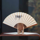 [Hand Fan] ZODIAC FOLDING FAN USHI(Ox) Soot and Bamboo For Men | Edo Folding Fans