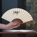 [Hand Fan] ZODIAC FOLDING FAN USHI(Ox) Soot and Bamboo For Men | Edo Folding Fans