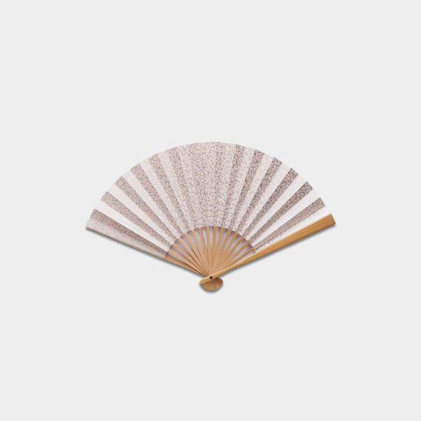 [Hand Fan] BROKEN ICE Orange Bamboo For Ladies | Edo Folding Fans