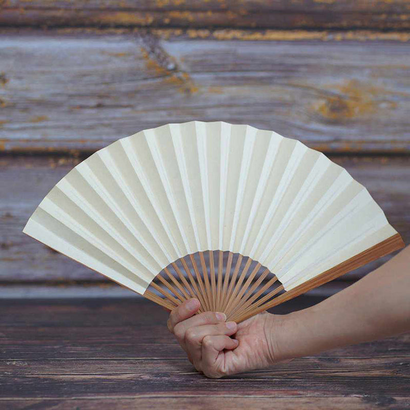 [Hand Fan] Hand-Drawing Picture KAPPA AYUMU Bamboo For Men| Edo Folding Fans