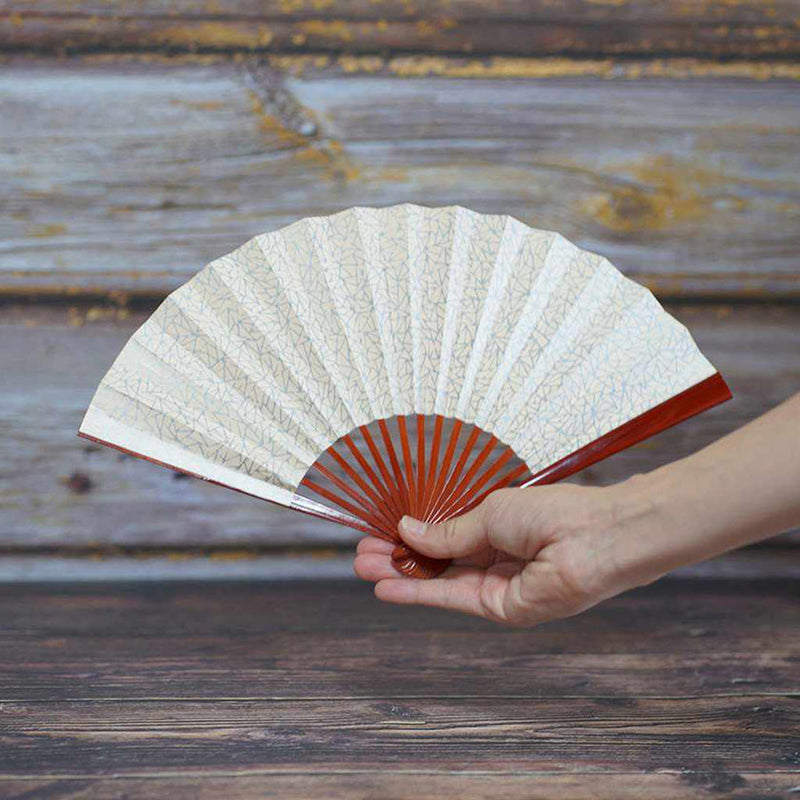 [Hand Fan] ICE-BREAKING Orange Lacquer For Ladies | Edo Folding Fans