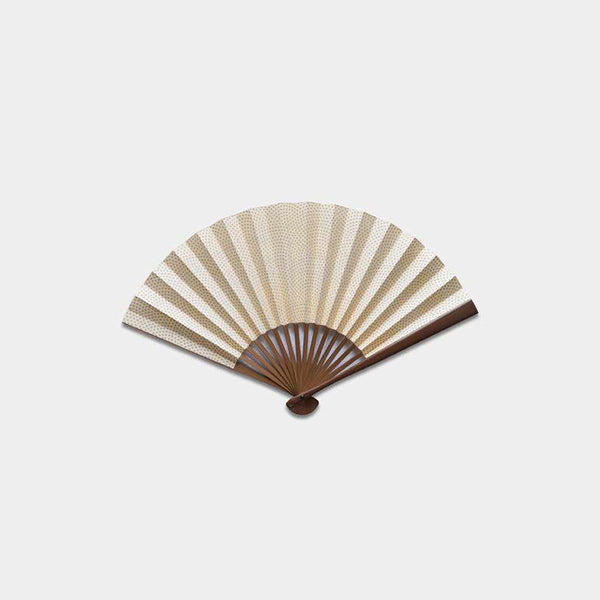 [Hand Fan] SHARK KOMON White Karaki Bamboo For Ladies | Edo Folding Fans