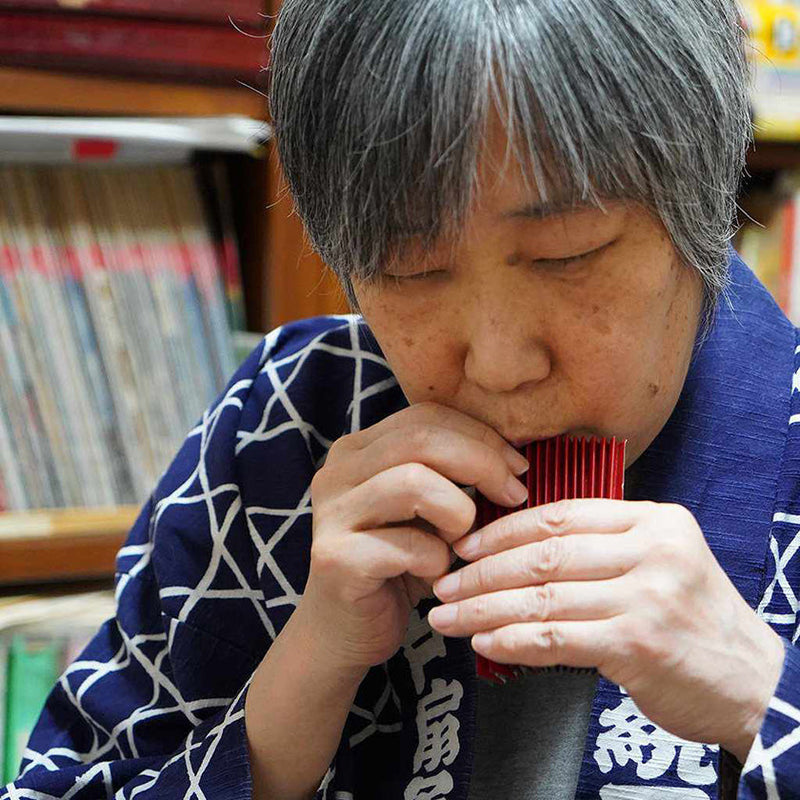[Hand Fan] Tatewaku Silver Orange Karaki Bamboo For Ladies | Edo Folding Fans