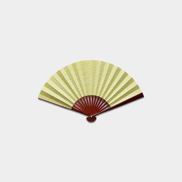 [Hand Fan] Tatewaku Yellow Black Lacquer For Ladies | Edo Folding Fans