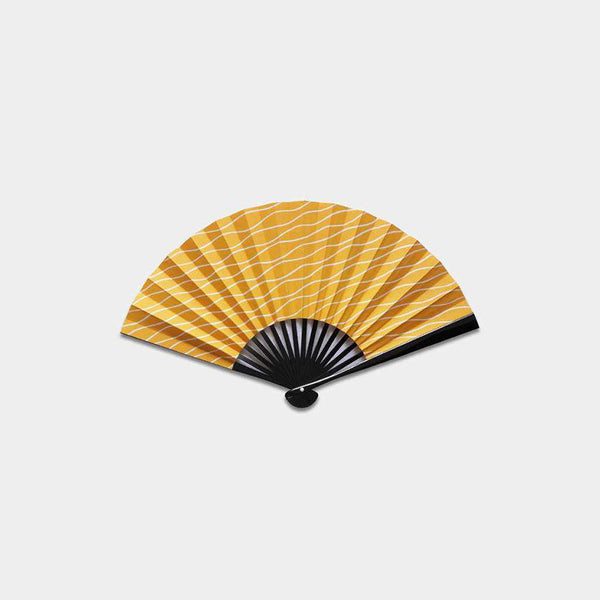 [Hand Fan] Tatewaku Orange Black Lacquer For Ladies | Edo Folding Fans