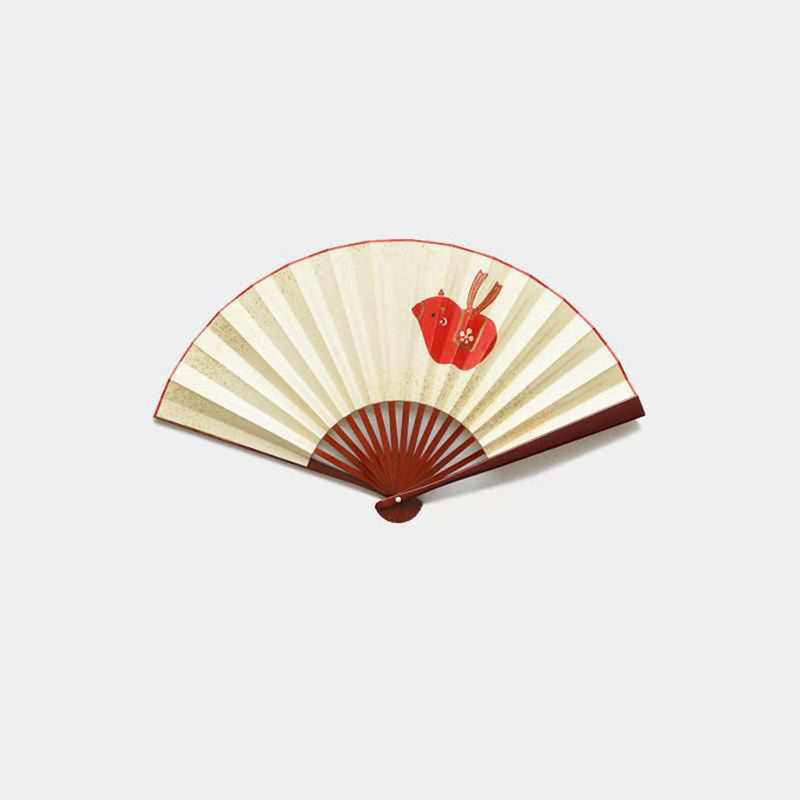 [Hand Fan] ZODIAC COW(OX) Gold 3 For Ladies | Edo Folding Fans