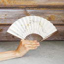 [Hand Fan] SUMINAGASHI Karaki For Ladies | Unkindo Fukstsu | Edo Folding Fans