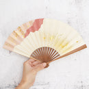 [Hand Fan] HAKU Pink HONSUSU-TAKE For Ladies | Unkindo Fukatsu | Edo Folding Fans