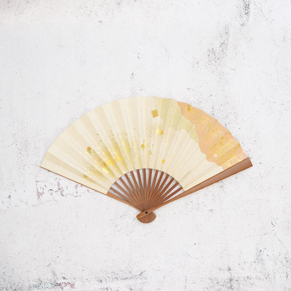 [Hand Fan] HAKU Orange HONSUSU-TAKE For Ladies | Unkindo Fukatsu | Edo Folding Fans