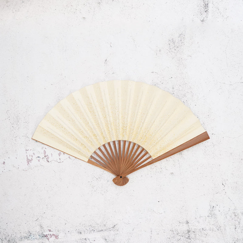 [Hand Fan] HAKU Green HONSUSU-TAKE For Ladies | Unkindo Fukatsu | Edo Folding Fans