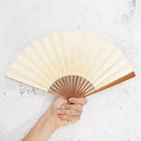 [Hand Fan] HAKU Pink-Green HONSUSU-TAKE For Ladies | Unkindo Fukatsu | Edo Folding Fans