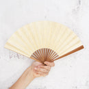 [Hand Fan] HAKU Orange-Green HONSUSU-TAKE For Ladies | Unkindo Fukatsu | Edo Folding Fans