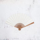 [Hand Fan] HAKU Gold-White HONSUSU-TAKE For Ladies | Unkindo Fukatsu | Edo Folding Fans
