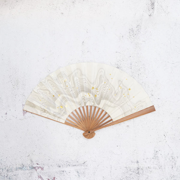 [Hand Fan] SUMINAGASHI HONSUSU-TAKE For Ladies| Unkindo Fukatsu | Edo Folding Fans
