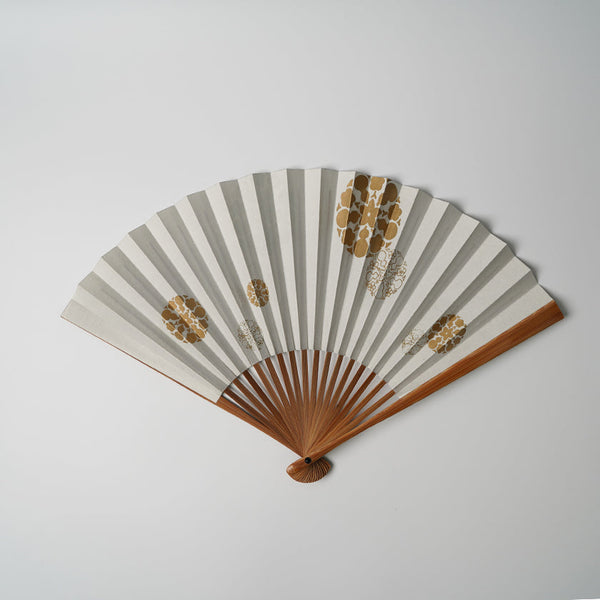[Hand Fan] CALABASH Gray Bamboo For Men | Edo Folding Fans｜Unkindo Fukstsu Hand Fan