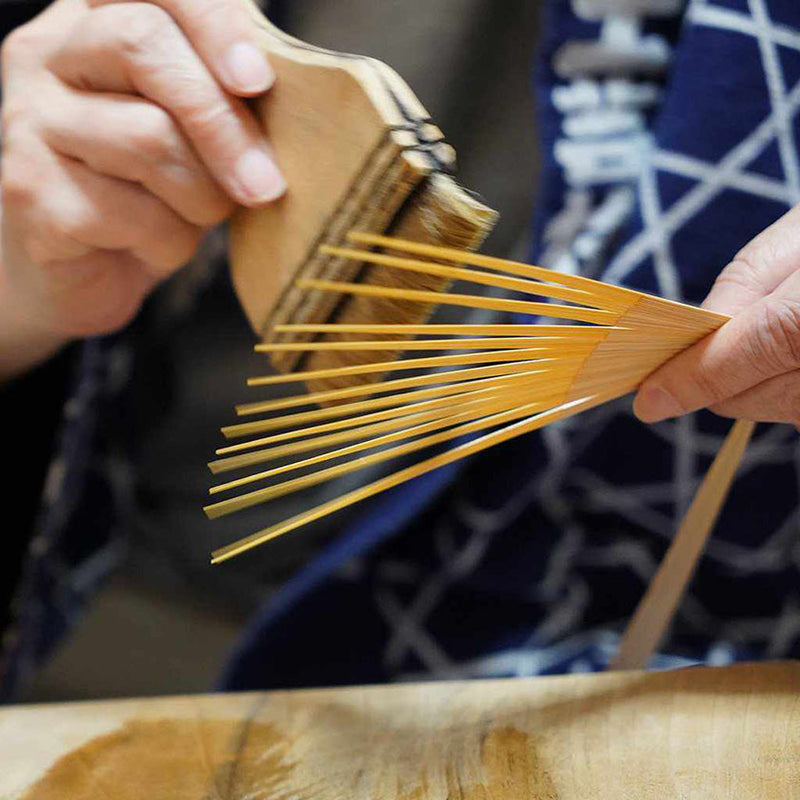 [Hand Fan] Hand-Drawing Picture KAPPA AYUMU Bamboo For Men| Edo Folding Fans