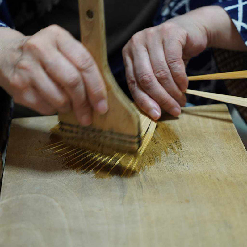 [Hand Fan] Hand-Drawing Picture SUMIRE White Karaki Bamboo For Ladies | Edo Folding Fans