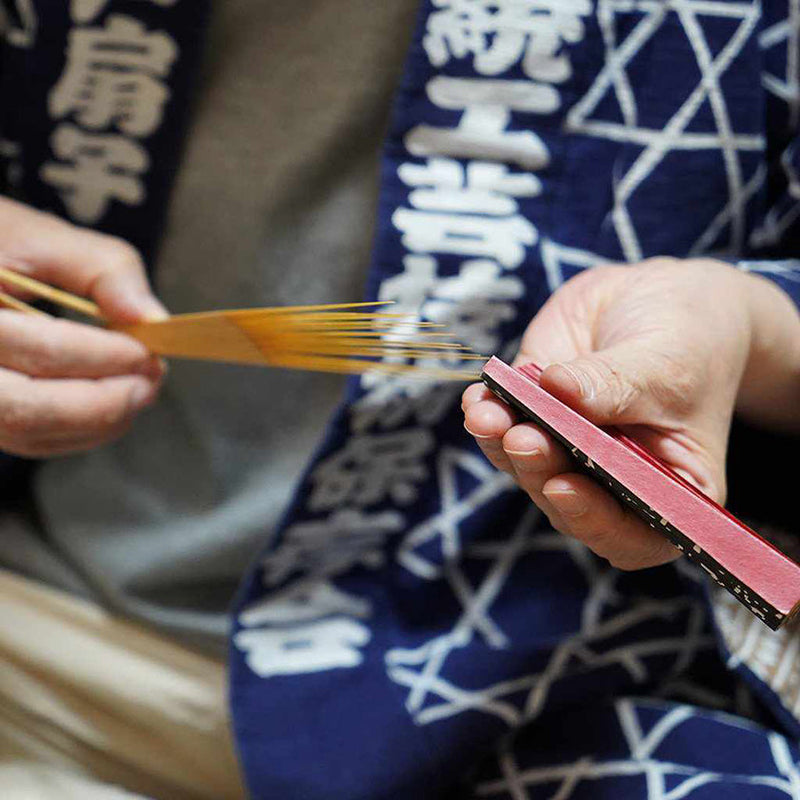 [Hand Fan] HAKU Orange HONSUSU-TAKE For Ladies | Unkindo Fukatsu | Edo Folding Fans