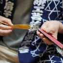 [Hand Fan] HAKU Pink HONSUSU-TAKE For Ladies | Unkindo Fukatsu | Edo Folding Fans