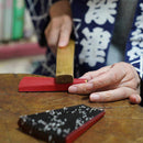 [Hand Fan] HAKU Gold-White HONSUSU-TAKE For Ladies | Unkindo Fukatsu | Edo Folding Fans