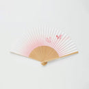 WOMEN'S PAPER FAN AKIKUSA PEACH TWIN BUTTERFLIES [HAND FAN]