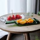 FUNEW TRAY L CLEAR, Large Plate, Platter, Edo Kiriko Glass