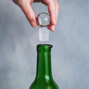 FUNEW BOTTLE GLASS LID L GREEN, Pitcher, Edo Kiriko Glass