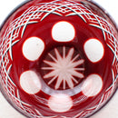 重ね矢来 丸ぐいのみペア【江戸切子】