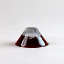 彫刻硝子 赤富士 祝盃 (1ヶ) 木箱入【江戸硝子】