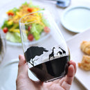 丸モ高木 夕日を眺めるグラス キリン（1個）【美濃焼】