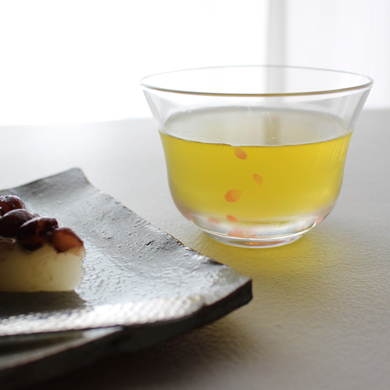 丸モ高木 冷感桜 煎茶椀 茶托セット（1個）【美濃焼】