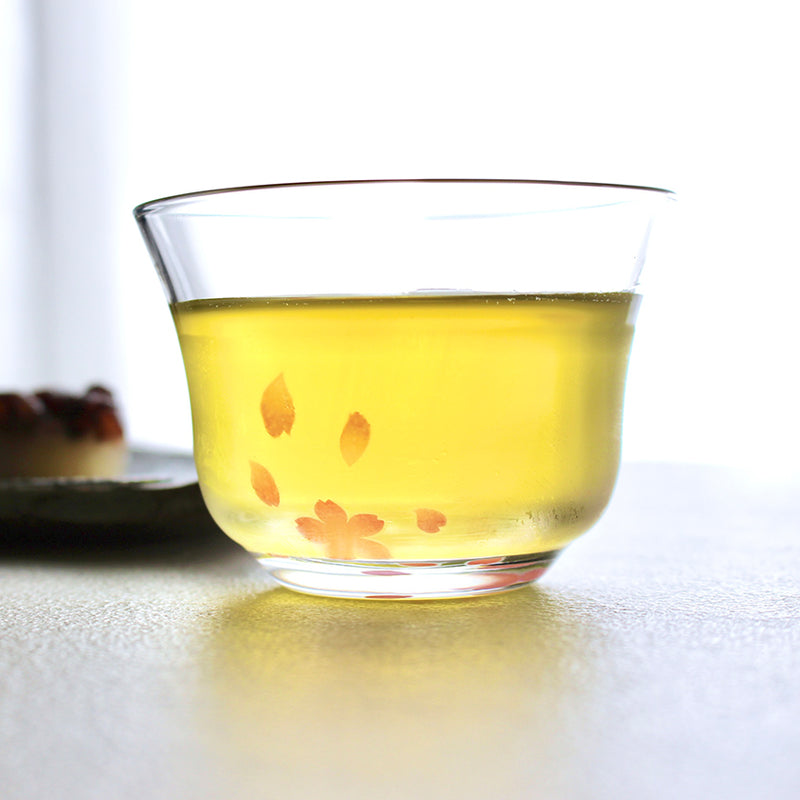 丸モ高木 冷感桜 煎茶椀 茶托セット（1個）【美濃焼】