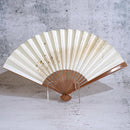 [Hand Fan] HAKUZU Milky Way White 7SUN(8.3inch) | Kyoto Folding Fans | Yasuto Yonehara