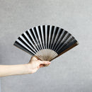 [Hand Fan] HAKUZU Milky Way Black 7SUN(8.3inch) | Kyoto Folding Fans | Yasuto Yonehara