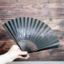 [Hand Fan] HAKUZU Milky Way Black Bamboo 7SUN(8.3inch) | Kyoto Folding Fans | Yasuto Yonehara