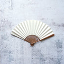 [Hand Fan] HAKUZU Spirit White 7SUN(8.3inch) | Kyoto Folding Fans | Yasuto Yonehara