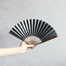 [Hand Fan] HAKUZU Spirit Black 7SUN(8.3inch) | Kyoto Folding Fans | Yasuto Yonehara