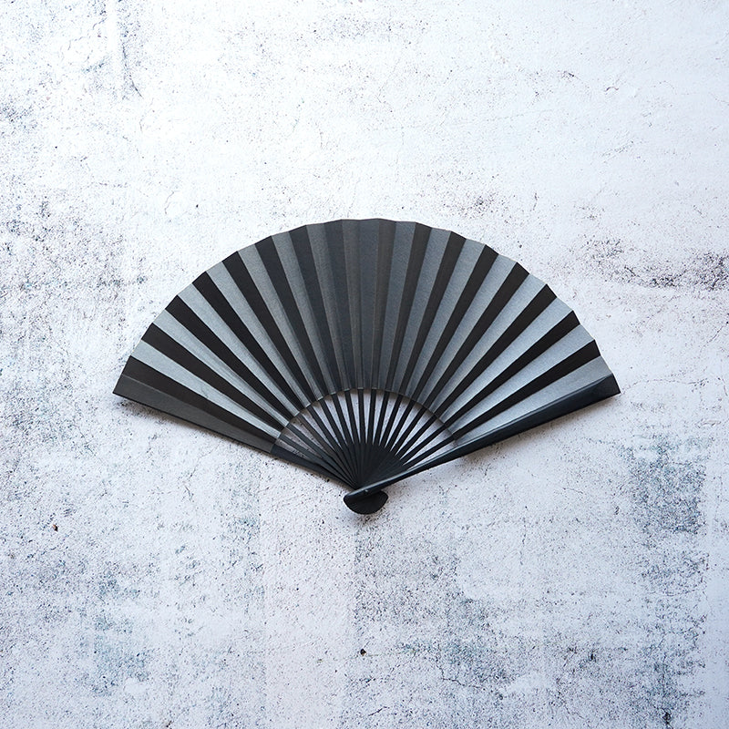 [Hand Fan] HAKUZU Spirit Black Bamboo 7SUN(8.3inch) | Kyoto Folding Fans | Yasuto Yonehara