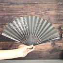 [Hand Fan] HAKUZU Spirit Black Bamboo 7SUN(8.3inch) | Kyoto Folding Fans | Yasuto Yonehara